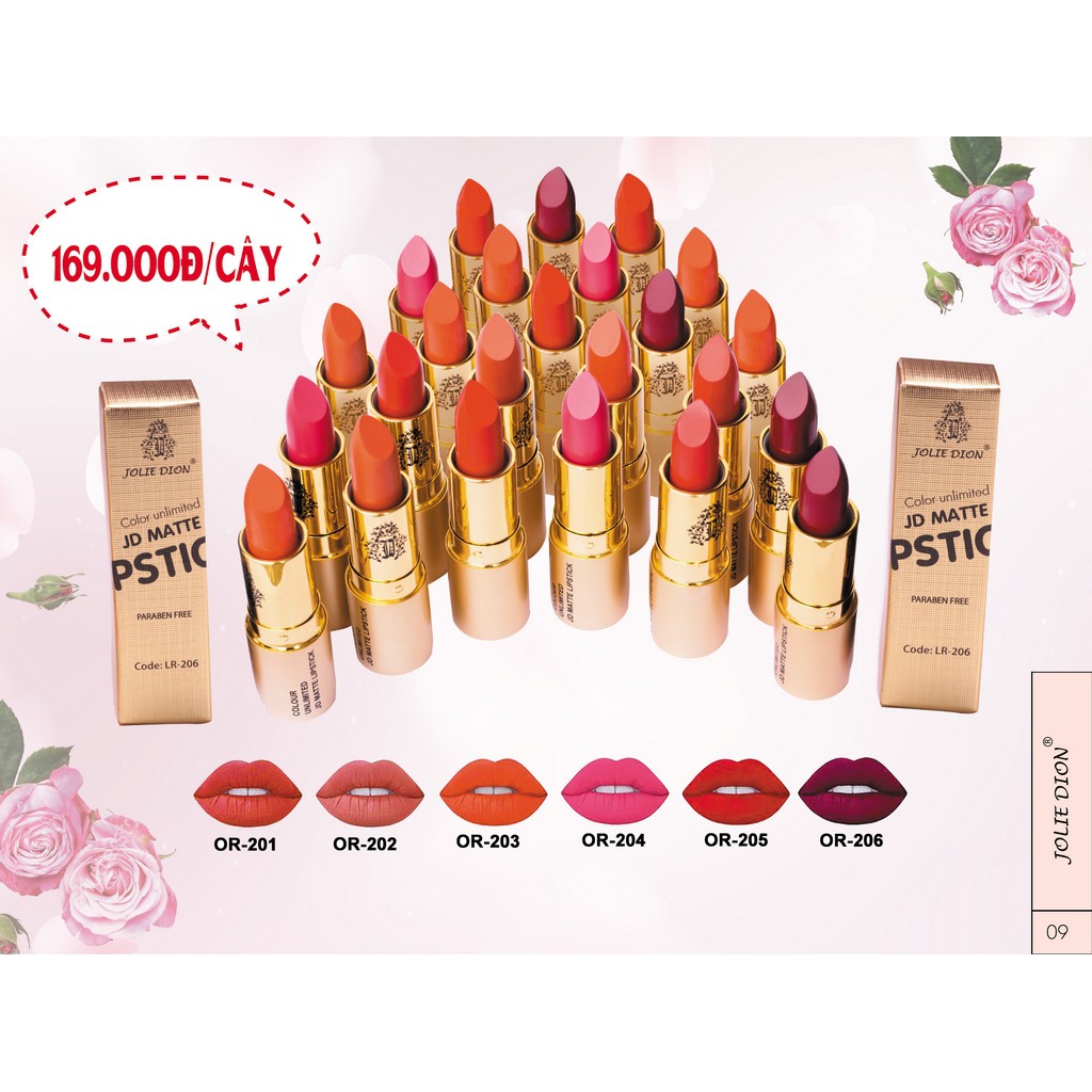 [Hàng Chính Hãng] Son Lì  Jolie Dion  Matte Lipstick – Xuất Xứ Singapore