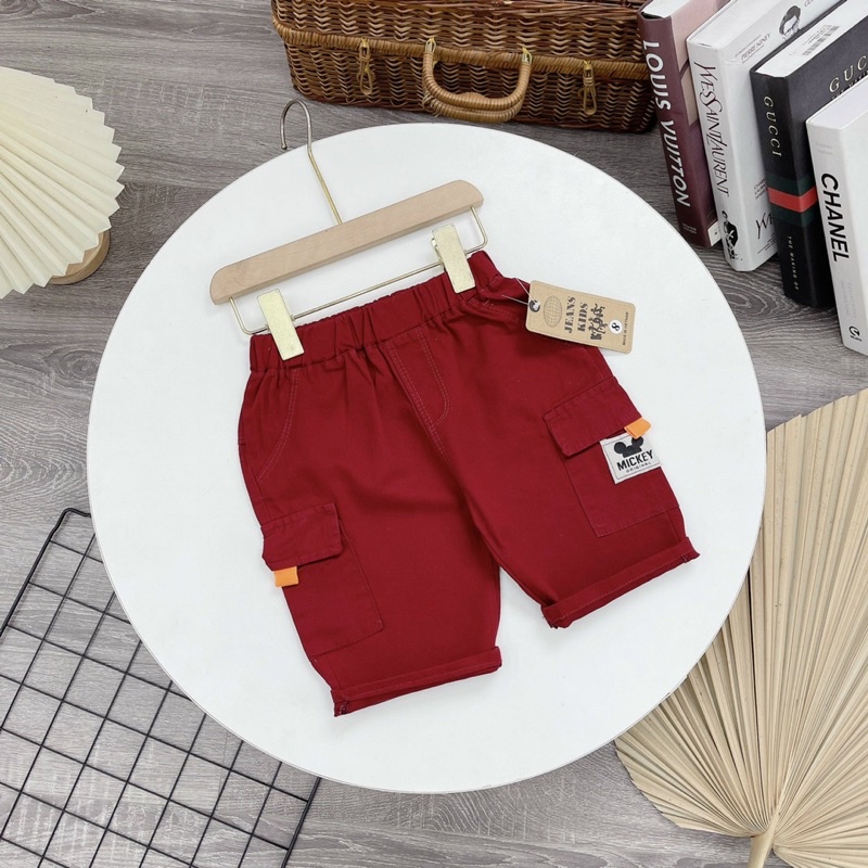 Quần short bé trai/gái túi hộp Mike,quần đùi cho bé(9-23kg)