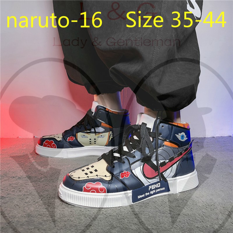 Giày thể thao cổ cao họa tiết Naruto size 37-44