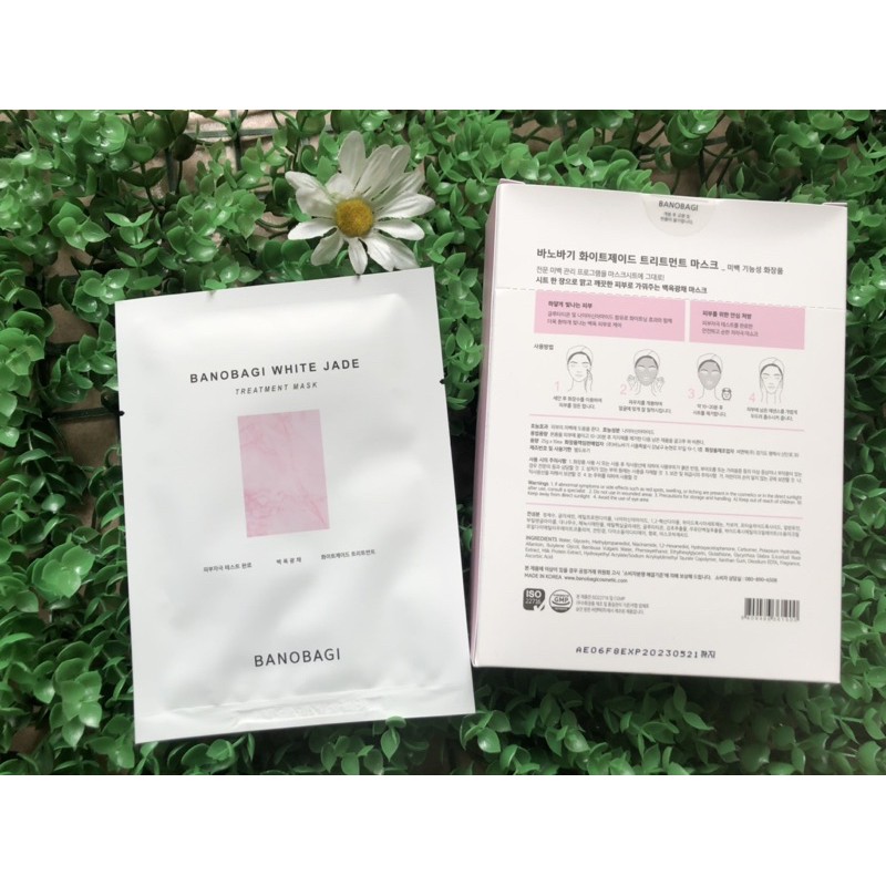 (Mẫu mới2021) Mặt nạ Banobagi White Jade Treatment Mask 25g ( lẻ 1 miếng)
