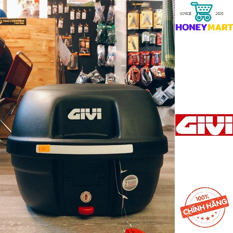 Thùng Đựng Đồ Xe Máy Givi E26N Monolock 26 Lít Tặng đế đệm Hàng chính hãng Honeymart