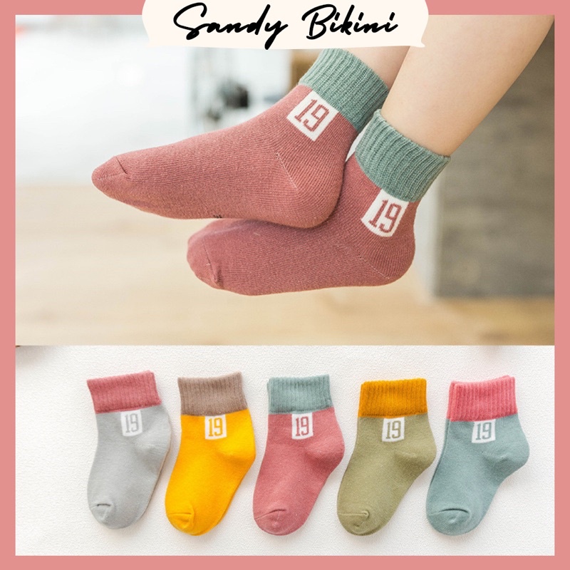 Sét 5 Đôi Tất Trẻ Em Số 19,20 Hàng Loại Đẹp Cotton Mềm
