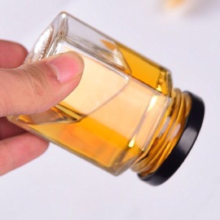 Lọ thuỷ tinh lục giác 50ml nắp thiếc
