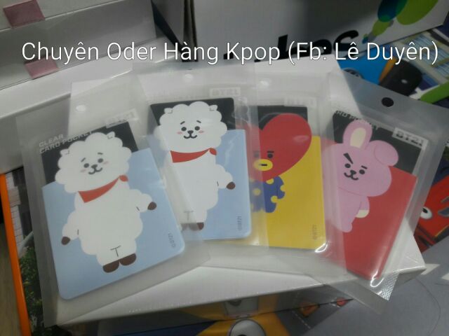 Clear Card Pocket BT21 hàng Official.
