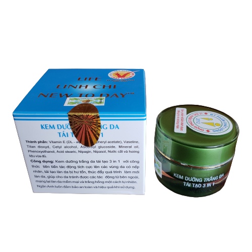 Kem dưỡng trắng da mặt tái tạo 3 in 1 New Today linh chi 12g
