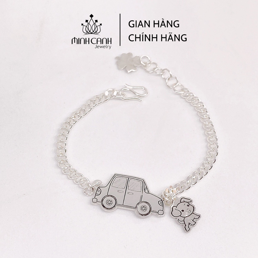 Lắc Bạc Ô Tô Khắc Tên Treo Con Giáp Cho Bé - Minh Canh Jewelry