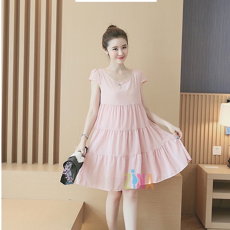 Đầm bầu công sở suông dài qua gối