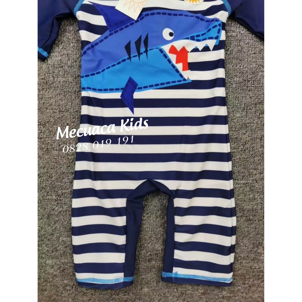 [1.5-6y] Bộ bơi liền tay dài/lửng cá mập cho bé/bé trai xuất dư xịn