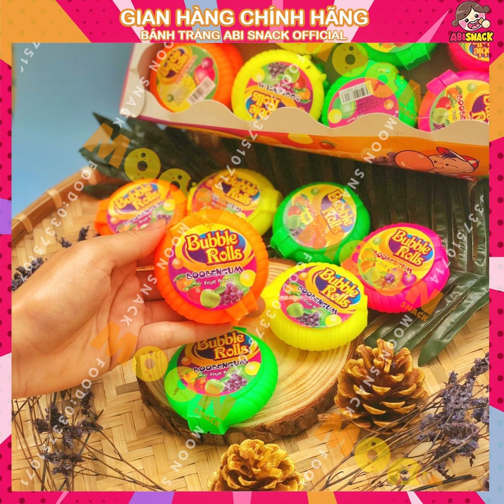 [ĐỒNG GIÁ 5K] Kẹo Cao Su Cuộn Buble Rolls Boobengum Hàng Việt Nam