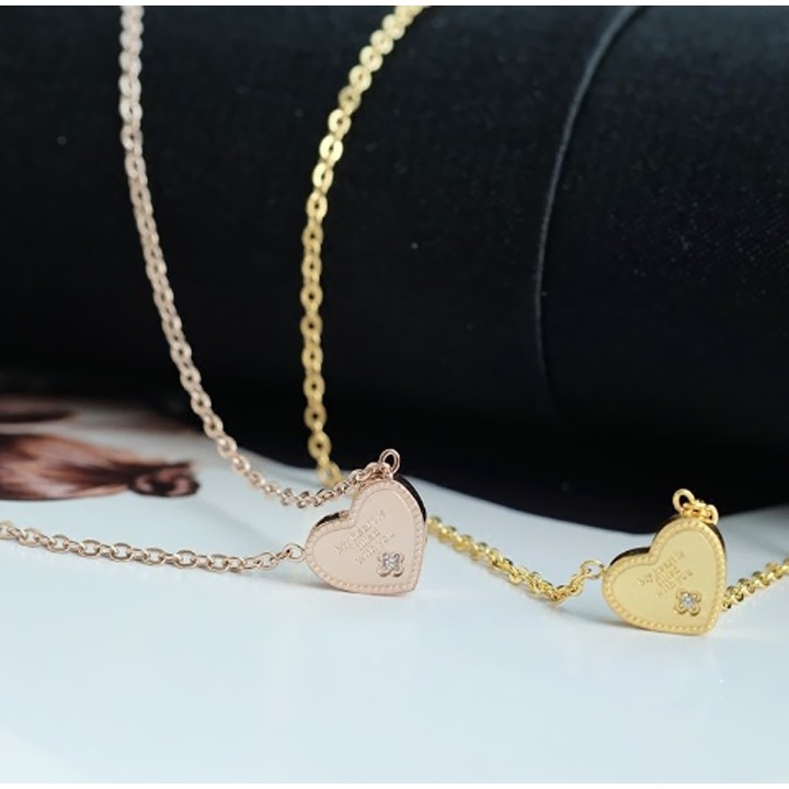 Dây chuyền nữ titan cao cấp hình trái tim siêu đẹp, bền màu, hợp thời trang