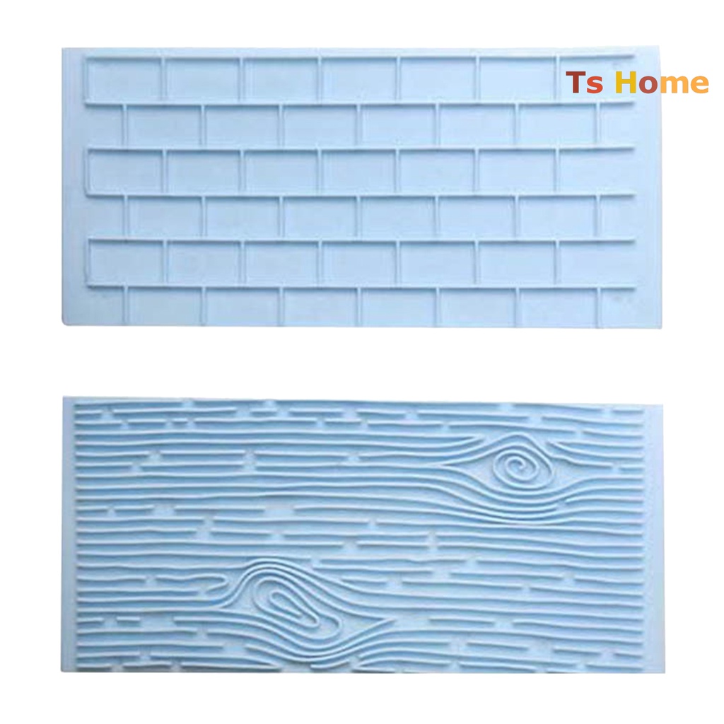 2 Khuôn Cắt Bánh Bằng Nhựa Họa Tiết Vân Gạch