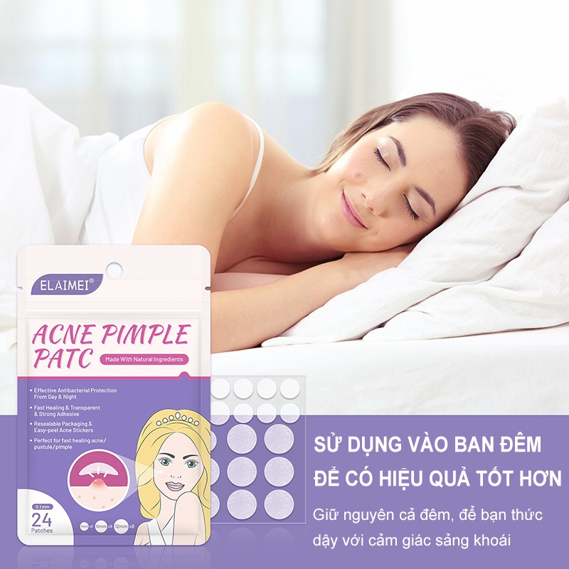 24 miếng dán mụn ẩn, làm sạch và chống viêm (LA-DDT-1)