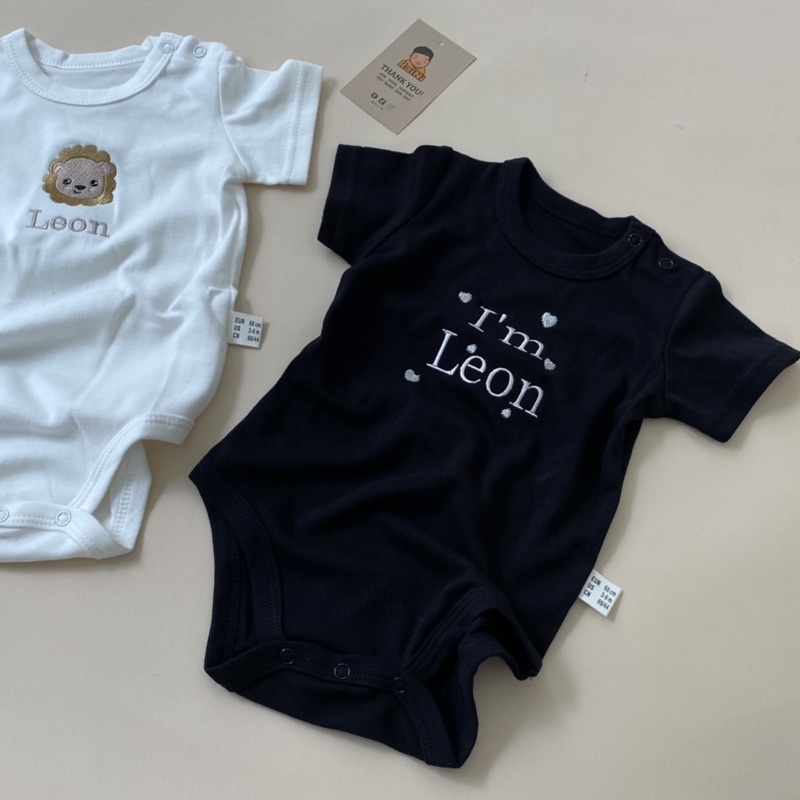 Body chip, áo thun thêu tên theo yêu cầu cho bé size 59-90 chất 100% cotton.