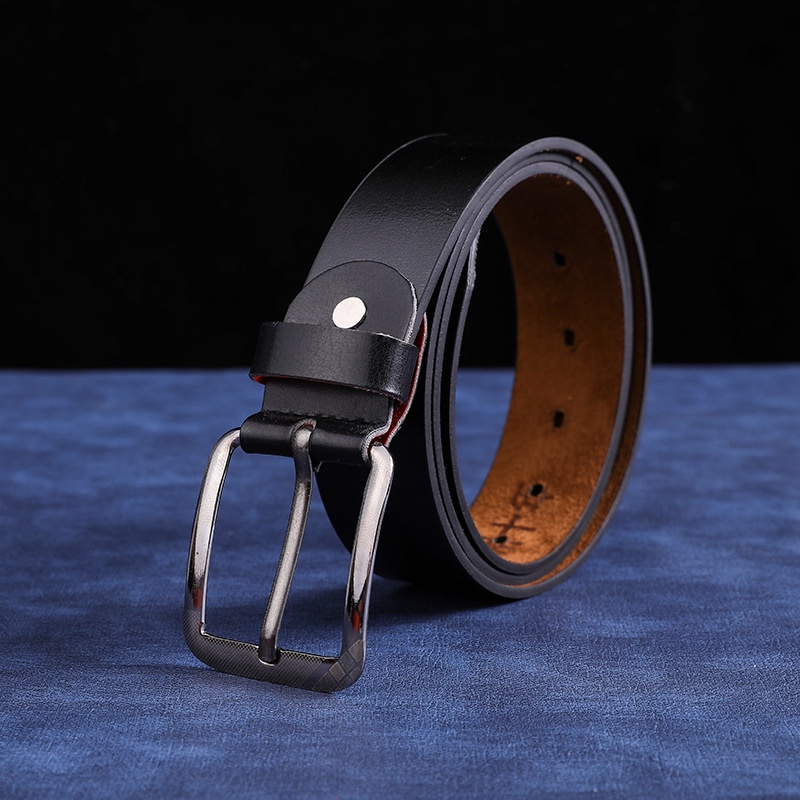 Thắt lưng da nam, dây lưng nam mặt khóa kim tiện lợi, dây da Simili bền bỉ dễ phối đồ - Giá dùng thử