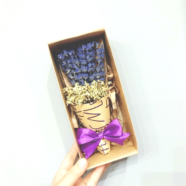 Set bó hoa mini Oải hương Lavender khô + tặng kèm túi thơm