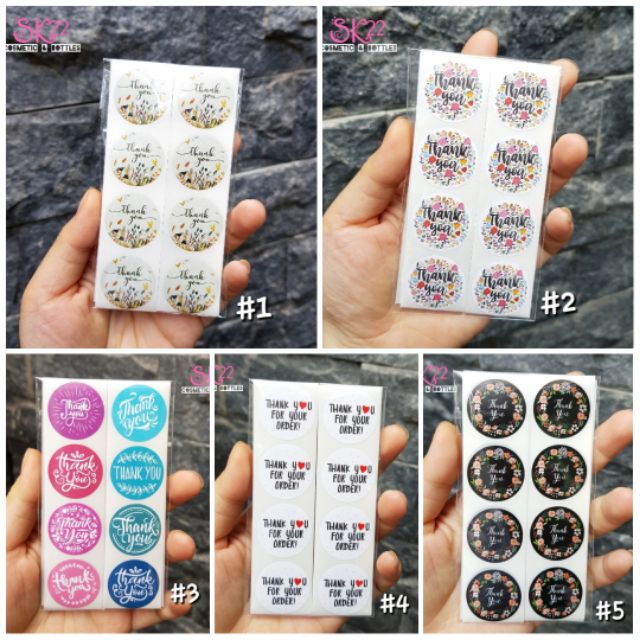 ❤Set 24/32/40 Sticker dán chữ THANK YOU &amp; Trơn❤