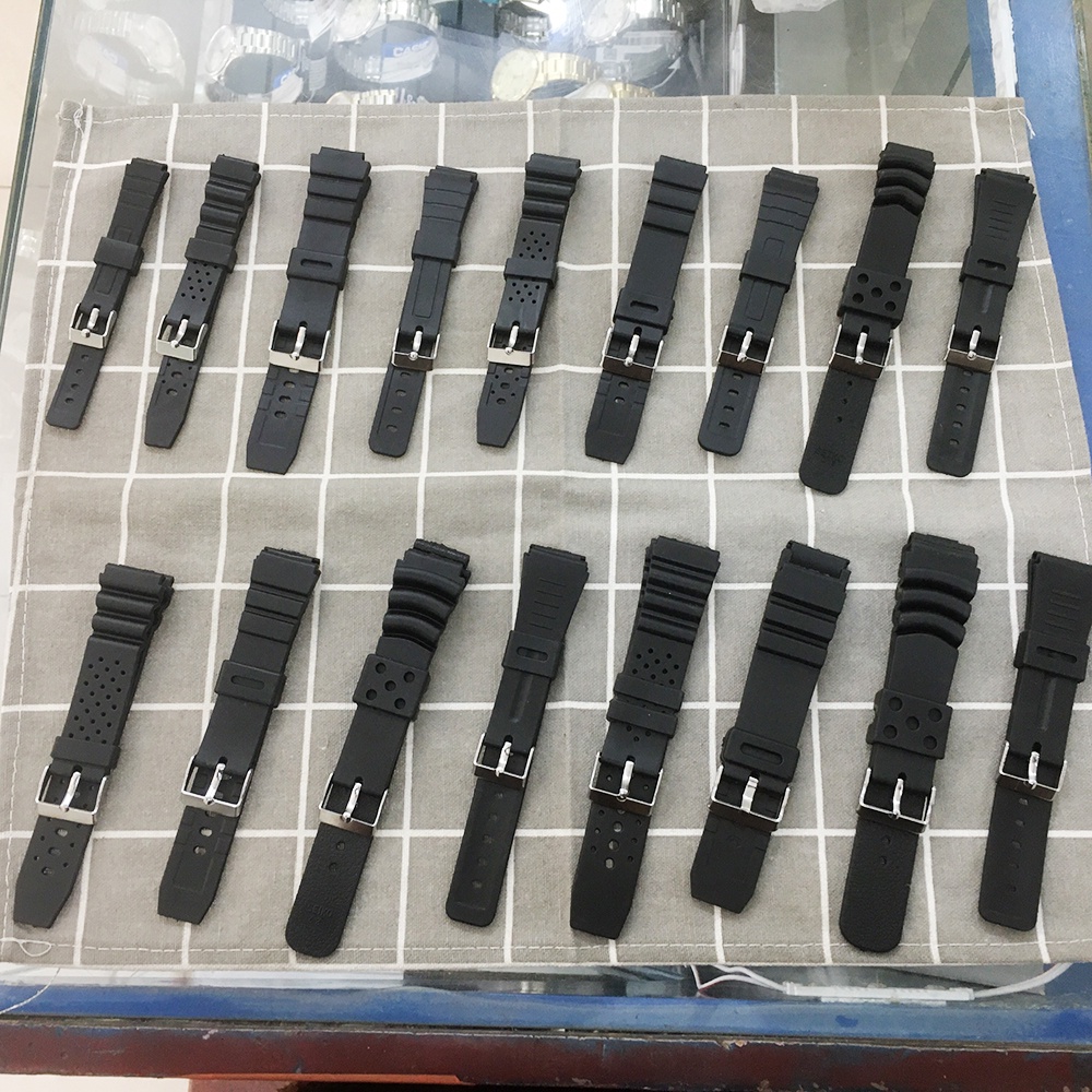 Dây đeo cao su chống nước cho đồng hồ Casio F94 F91 F200 F201 MW240 LA670 LA680 A158,...