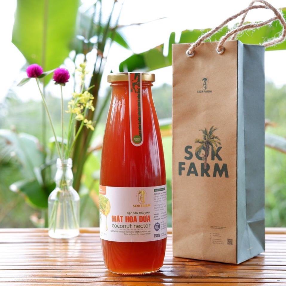 [Chính Hãng] Mật Hoa Dừa Sokfarm Trà Vinh- Chai 700g Sản phẩm thuần chay,có chỉ số đường huyết thấp,tăng sức đề kháng