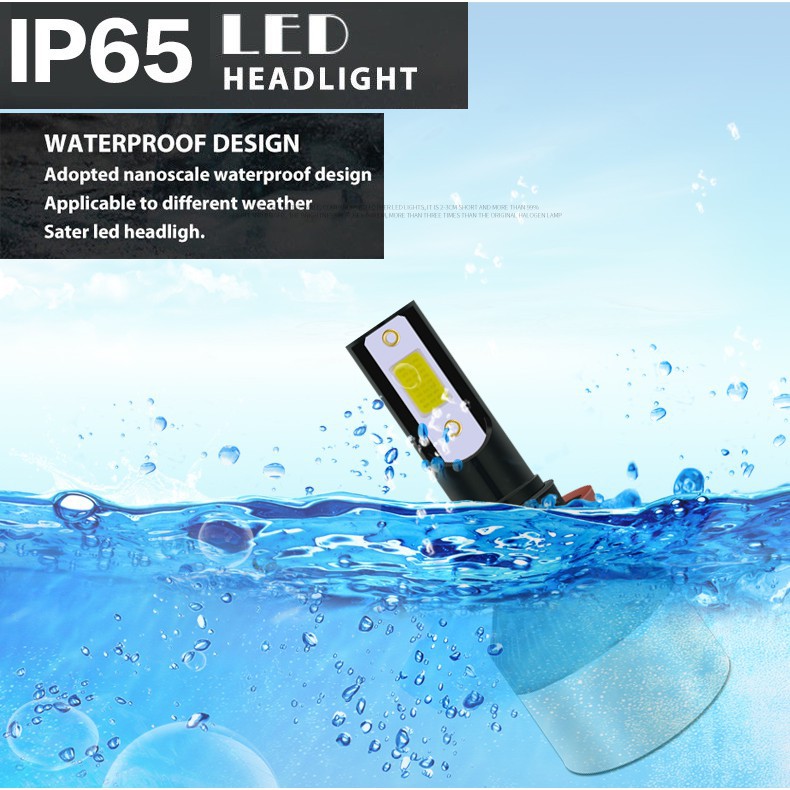 Cặp Đèn Pha Xe Hơi Bóng LED H4 H1 H7 H8 H11 H16 9005 Hb3 9006 Hb4 9012 3000k 4300k 6000k 8000k