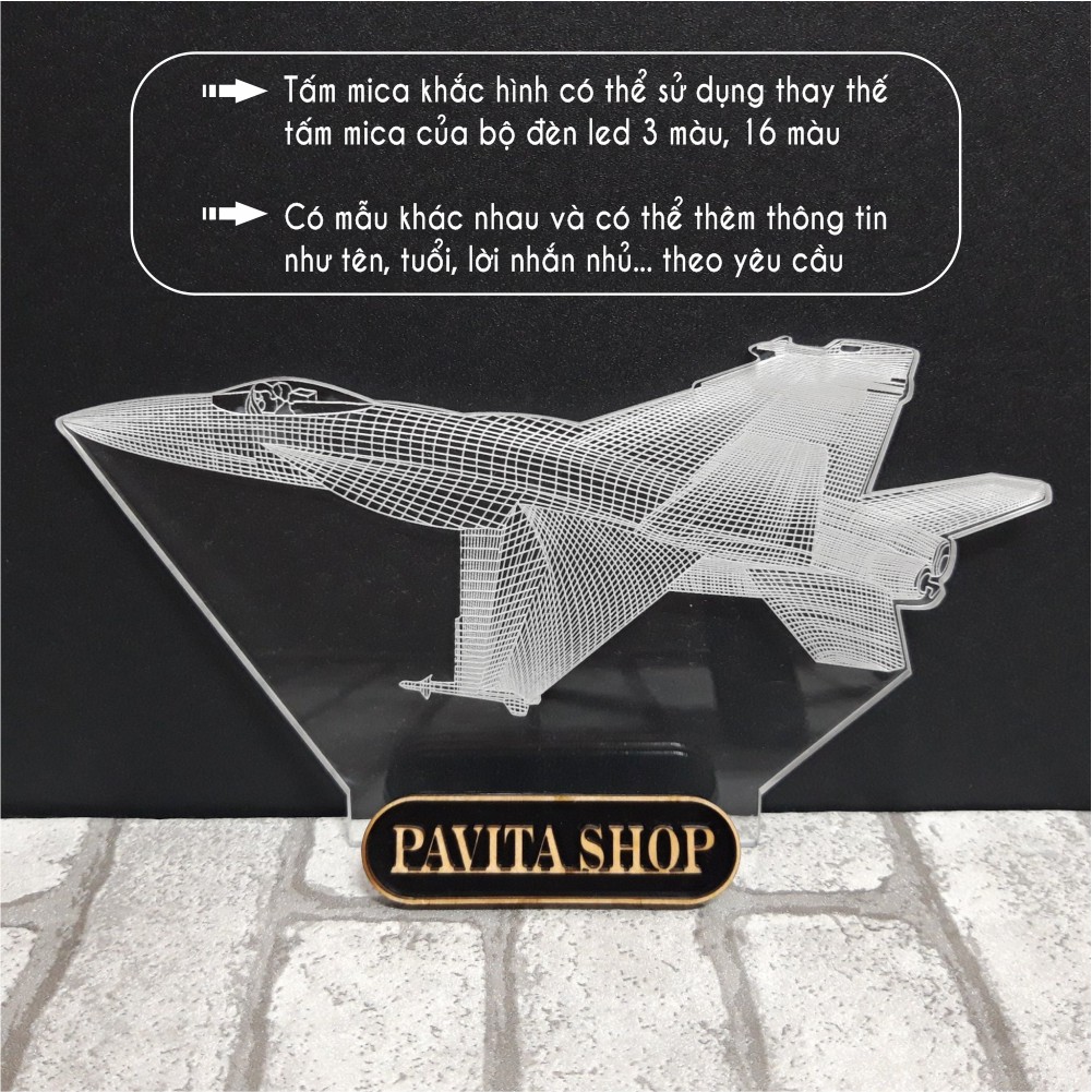 Tấm mica khắc hình PAVITA, dùng để thay thế hình trên đèn ngủ led 3d trang trí