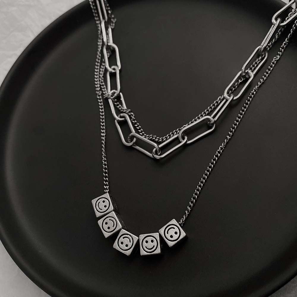 Vòng cổ nhiều lớp phong cách hip hop thời trang cho cặp đôi