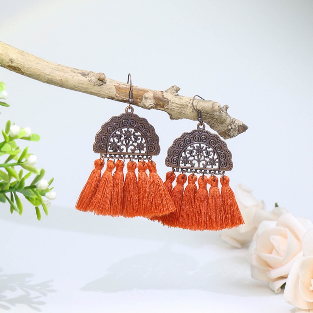 Bông Tai Tua Rua Phong Cách Cổ Điển Cho Nữ