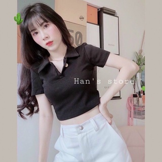 ÁO CROPTOP BẺ CỔ