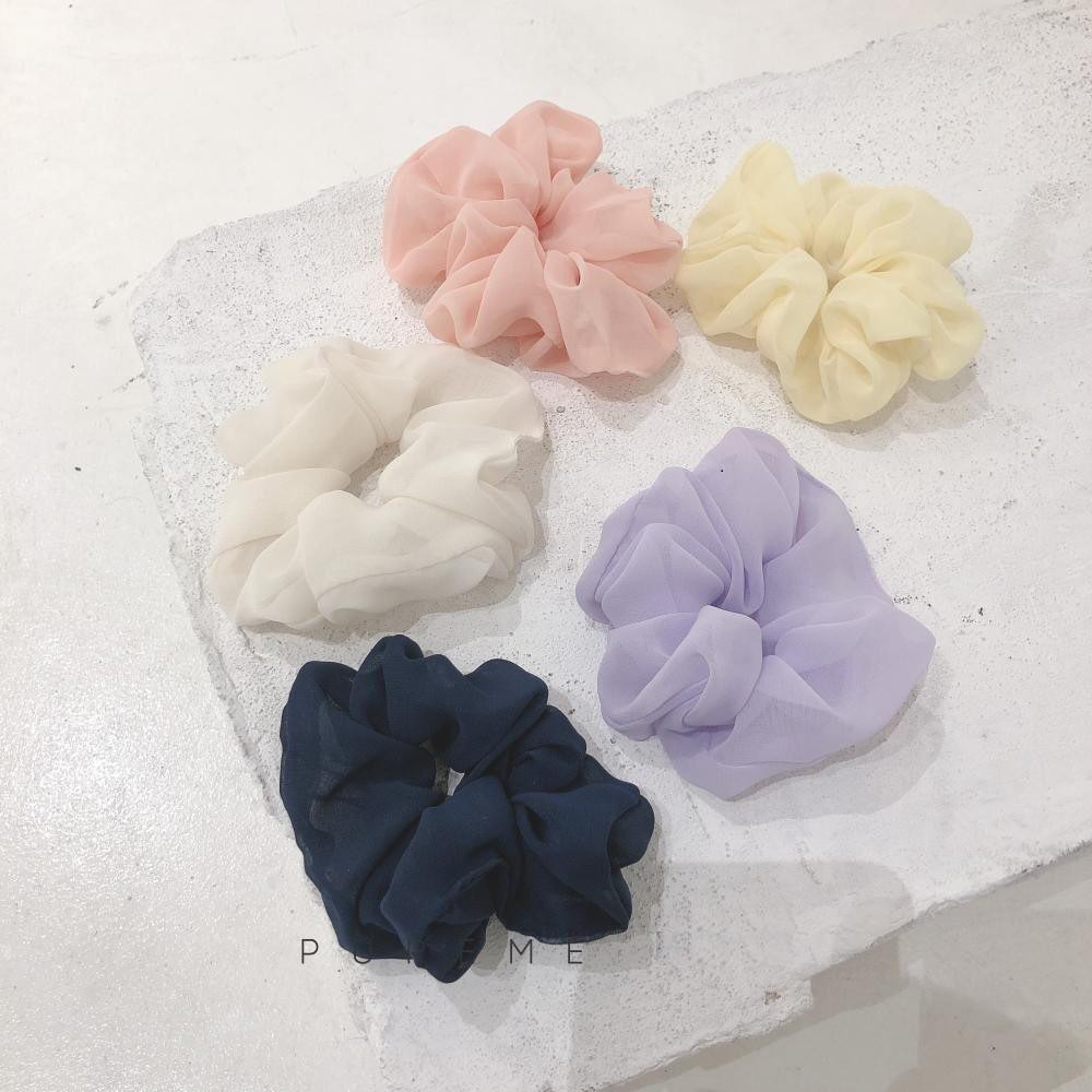 DÂY CỘT TÓC VẢI SCRUNCHIES CÁT HÀN MỎNG, LỤA MỎNG - CHẤT CHIFFON ( BẢNG 2)