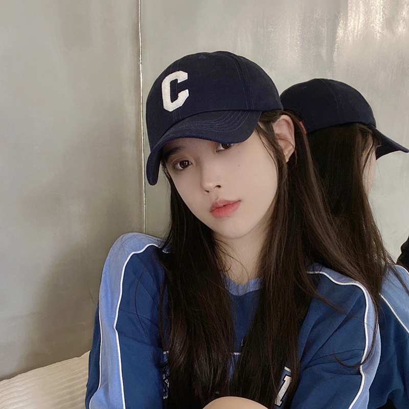 Mũ lưỡi trai thêu chữ phong cách Hàn Quốc thời trang xuân thu 2021