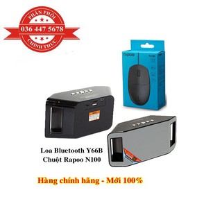 Combo Loa Bluetooth Y66B và Chuột Rapoo N100 siêu bền-Mới 100%
