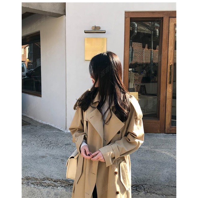 Áo Khoác Gió Dáng Rộng Thiết Kế Mới Thời Trang Mùa Xuân Thu Theo Phong Cách Hàn Quốc Dành Cho Nữ 2021