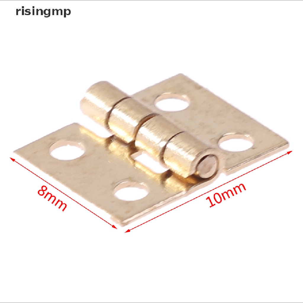 Set 20 Bản Lề Cửa Mini Bằng Đồng Thau Mạ Kim Loại ♨Trên đó