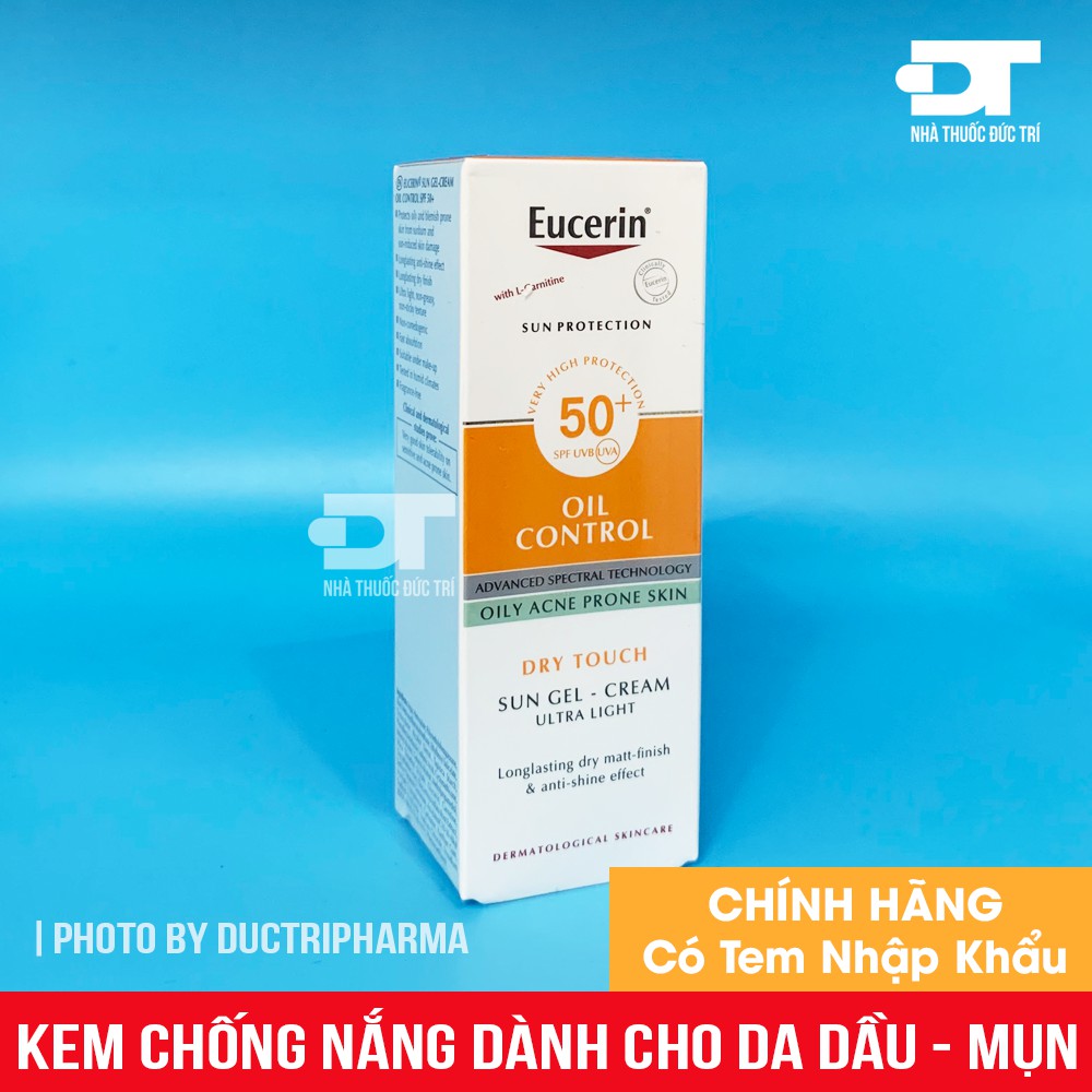 Kem chống nắng cho da nhờn mụn Eucerin Oil Control Dry Touch