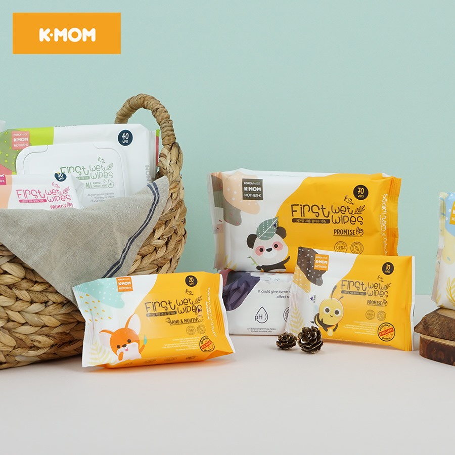 K-MOM Khăn Giấy Ướt Hàn Quốc bịch 100 tờ