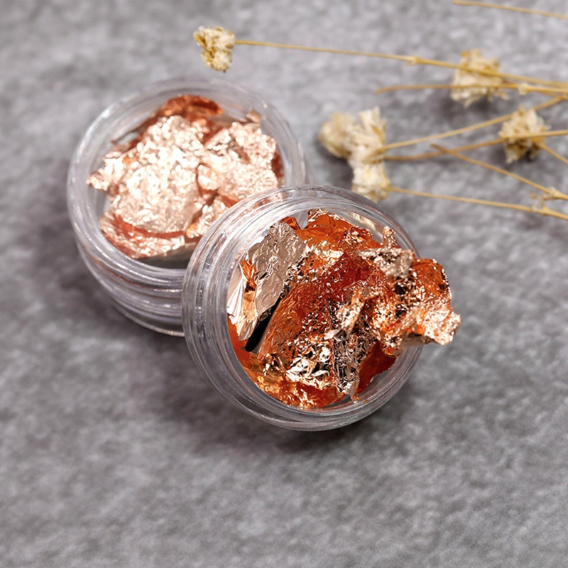 Giấy Foil Vàng Hồng / Bạc Lấp Lánh 3D Tự Trang Trí Móng Nghệ Thuật