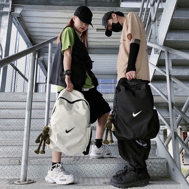 Balo thời trang nam nữ Balo nike chất liệu vải dù chống thấm cao cấp tặng kèm dây usb tiện lợi