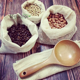 Túi lưới đi chợ / combo túi lưới đựng trái cây/ combo túi vải cotton đựng hạt đựng gạo