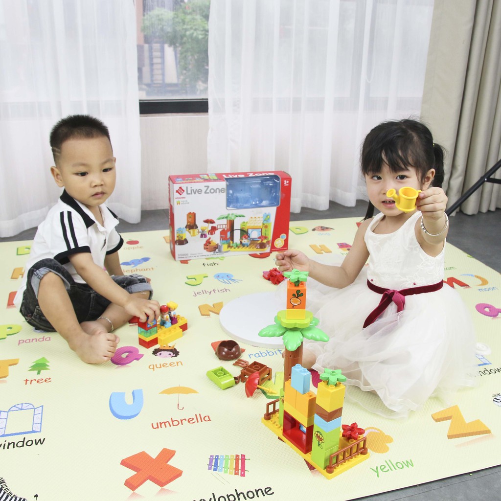 Bộ đồ chơi ghép hình smoneo duplo Nông trại hạnh phúc 48 chi tiết Toyhouse 55006