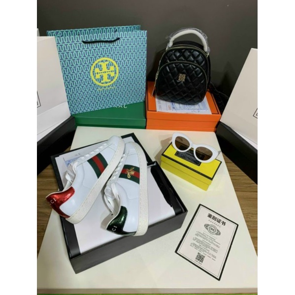 pl(VIDEO) Giày Thể Thao Trắng Ong Basic Da Mềm Êm Fullbox Hãng Cao Cấp