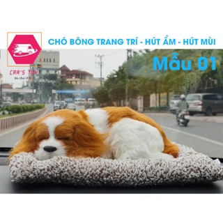 Chó bông hút mùi khử ẩm trên ô tô