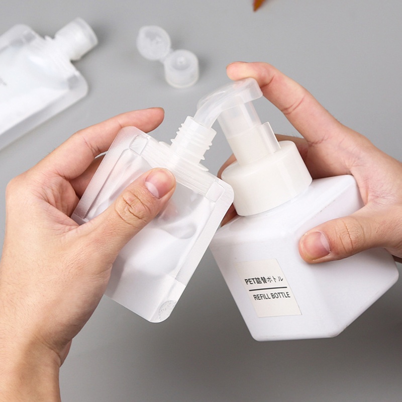Set 10 Túi Nhựa Rỗng Trong Suốt Dung Tích 30 50 100ml Đựng Đồ Du Lịch Tiện Dụng