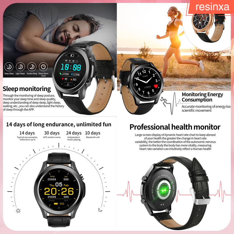 W3 1.28\" Smart Watch HD Bluetooth Calls Sports Fitness Tracker Blood Pressure Sleep Monitor Wristband Smartwatch for IOS/Android