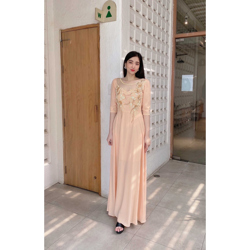 đầm dạ trung niên nữ cao cấp, thiết kế sang trọng cho phái nữ