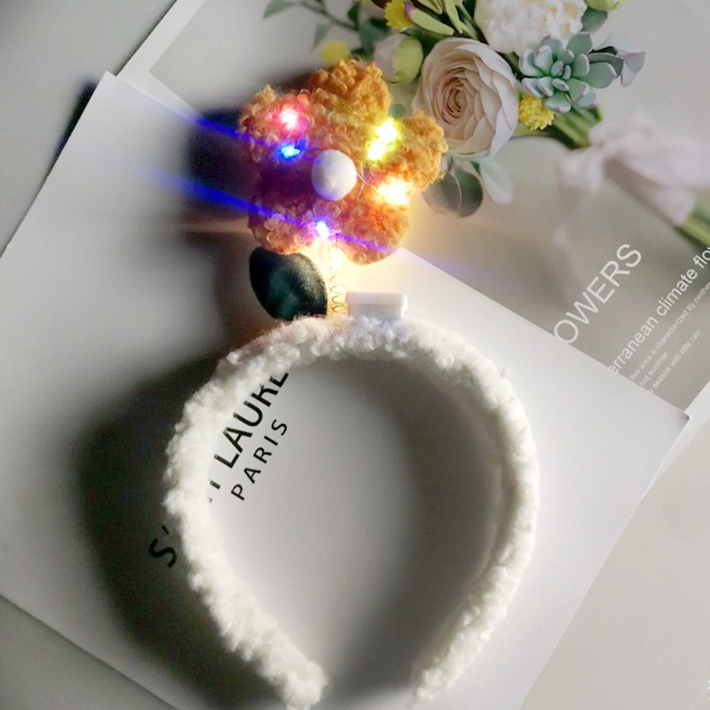 Băng Đô Bông Hoa Hoạt Hình Phát Sáng Dành Cho Nữ