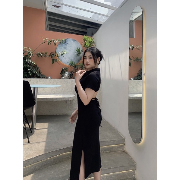 ĐẦM POLO KHOÉT LƯNG NATURAL DRESS BIGSIZE