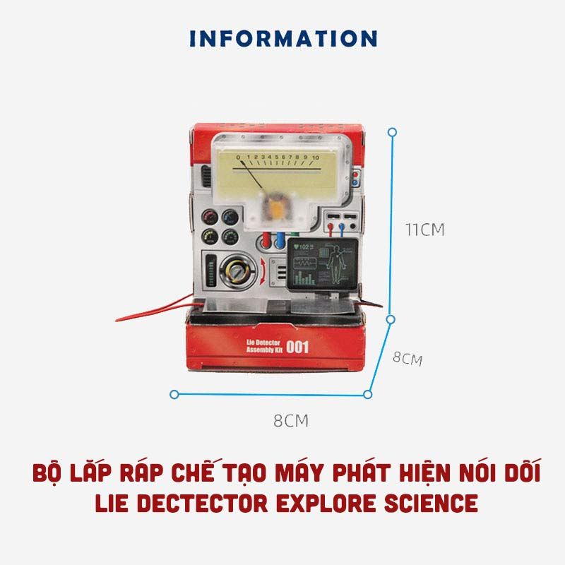 Đồ chơi lắp ráp máy phát hiện nói dối hỗ trợ phát triển tư duy cho bé từ 6