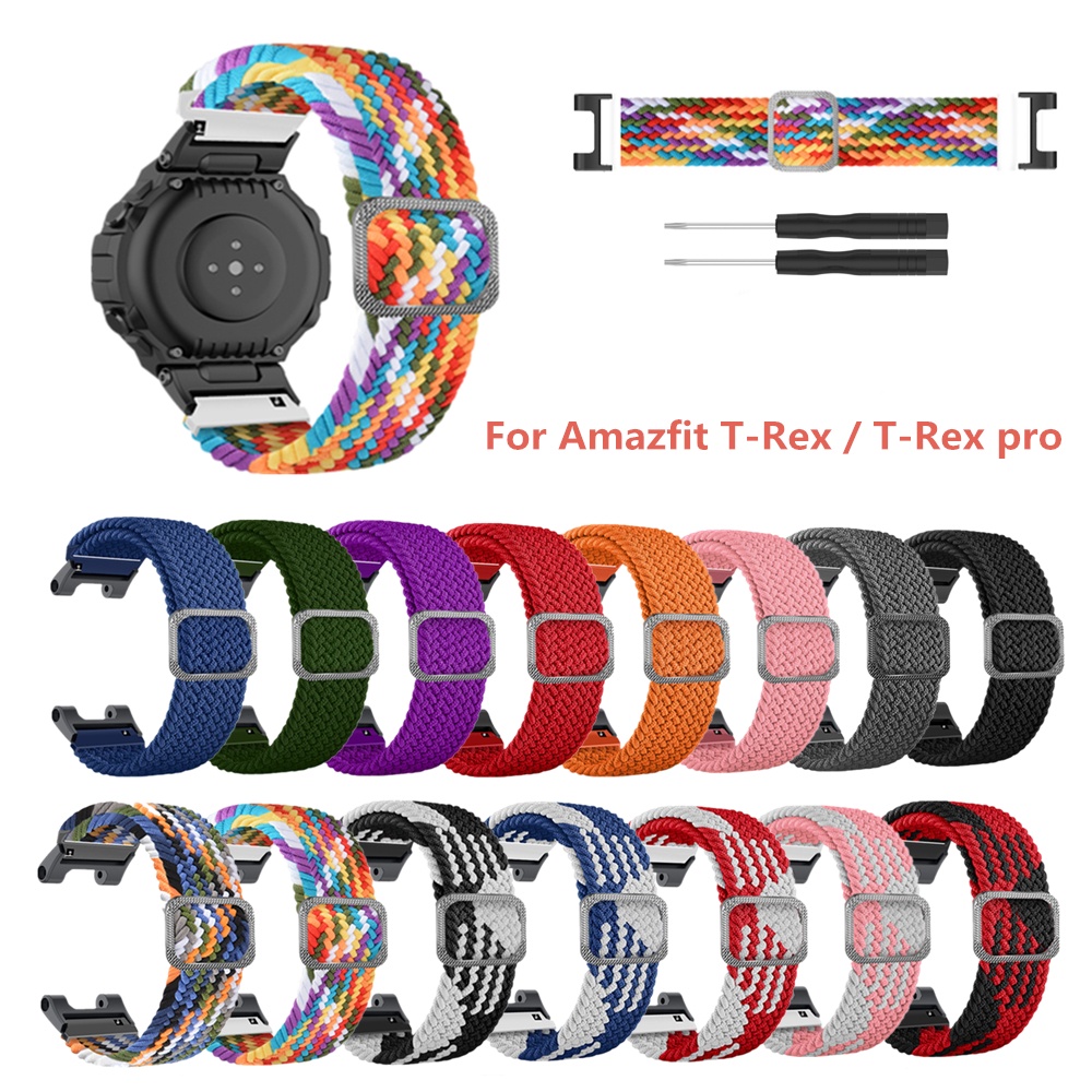 Dây đeo cổ tay thay thế co giãn thoáng khí chống nước dành cho Huami Amazfit T-Rex / T-Rex Pro
