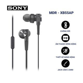 Tai Nghe Nhét Tai Extra Bass Sony MDR-XB55AP - Âm Bass Mạnh - Bảo Hành Chính Hãng 12 Tháng