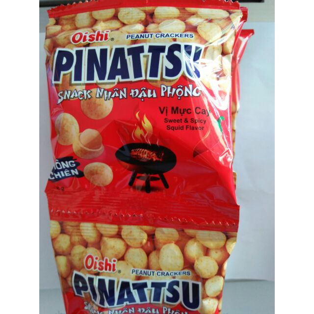 Dây 10 Gói Snack Đậu Phộng Oishi Vị Mực Cay