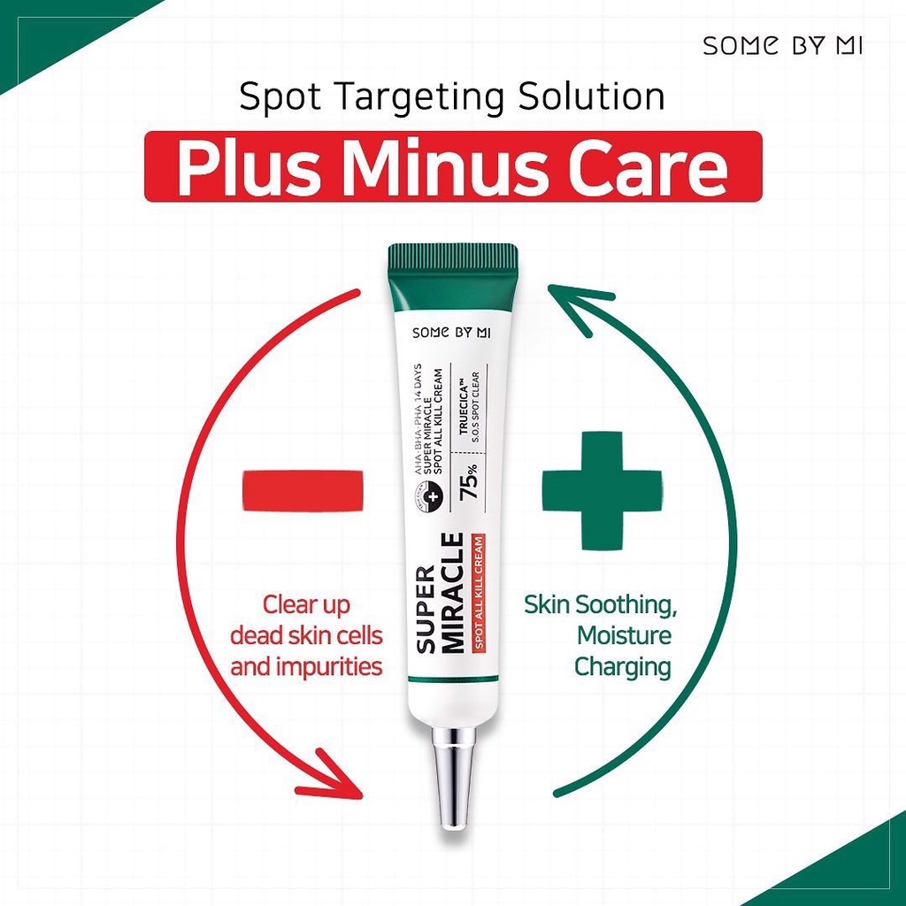 Combo Giảm Mụn Cấp Tốc  14 ngày Some By Mi 30 Days Miracle ( Kem Chấm Mụn 30ml + Tinh Dầu Tràm Trà 10ml )